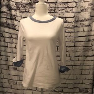 White and blue Nautica top size small
